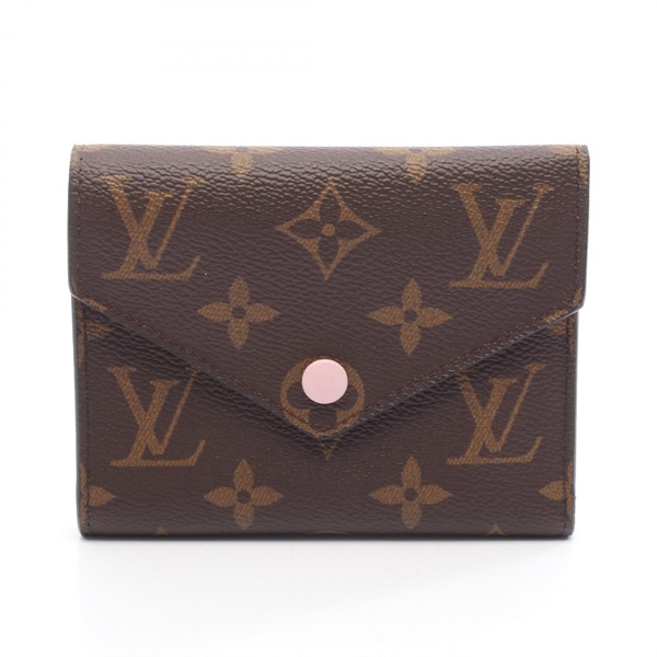 LOUIS VUITTON Portefeuille Victorine Tri-fold wallet M62360 Monogram canvas Pink