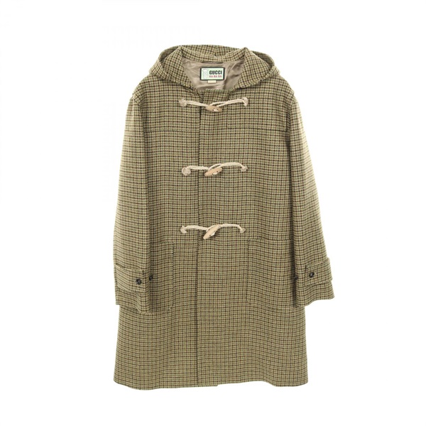GUCCI HA HA HA Duffel coat 702516 wool Green Brown #46 Used mens