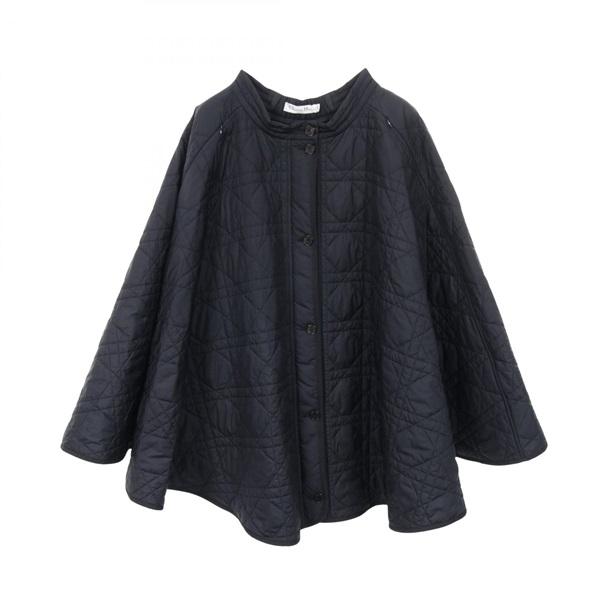 Christian Dior Microcannage quilted technical taffeta skirt F36 157J67A2827 navy