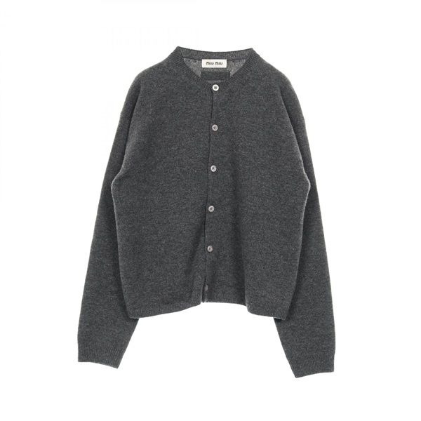 Miu Miu cardigan sweater tops wool Gray Used mens #46