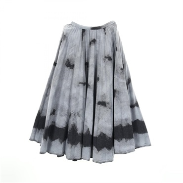 Dior pleated skirt 022J04A3154 cotton Gray Black Used Women #34