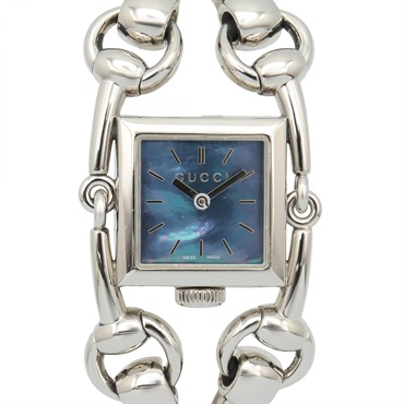 GUCCI Signoria Wrist Watch 116.5 Quartz Stainless Steel Blue Used Women