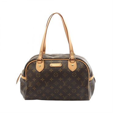 LOUIS VUITTON Montorgueil PM Shoulder Bag M95565 Monogram canvas Brown Used LV