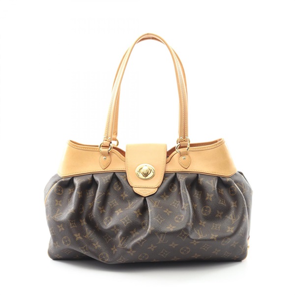 LOUIS VUITTON Boeshi MM Monogram Shoulder Bag M45714 canvas leather Brown Used