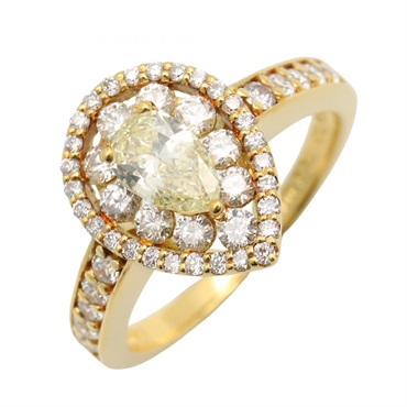 JEWELRY Diamond Ring 18KYG Yellow Gold Used Women US Size 6
