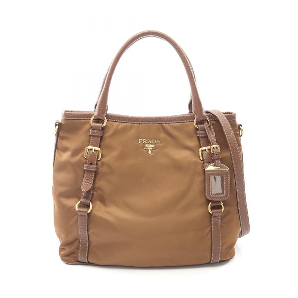 PRADA TESSUTO VIT DAINO 2Way Tote Handbag BR4993 Nylon leather Brown Used