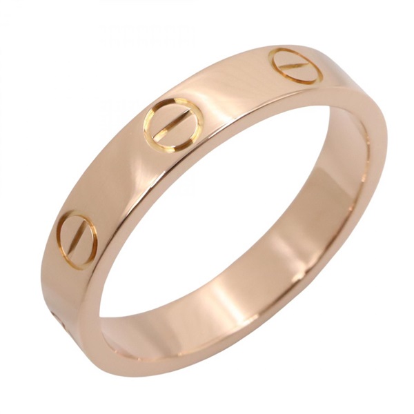 CARTIER Mini Love Ring 18KPG Pink Rose Gold Used women US size 6 #52