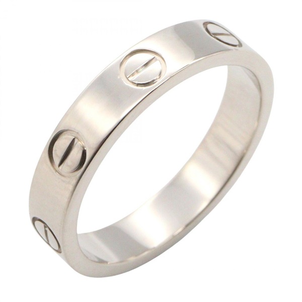 CARTIER Love Ring 18KWG White Gold Used Women #50 US Size 5