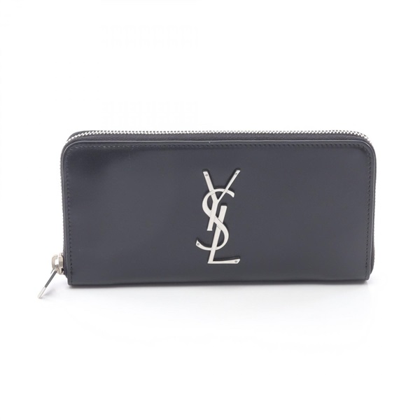 SAINT LAURENT PARIS Monogram Zippy around long wallet leather Black NEW unisex
