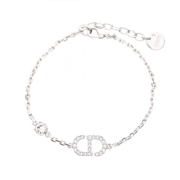 Christian Dior Clair D Lune chain Bracelet 18cm B2522WOMCY001 SS Rhinestone new