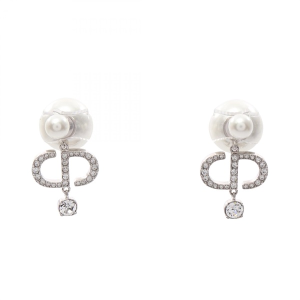 Christian Dior DIOR TRIBALES Pierced earrings SS Artificial pearl rhinestone