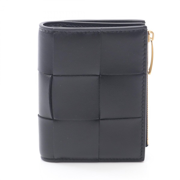 BOTTEGA VENETA Small Cassette MaxiIntrecciato Bi-fold wallet 742698VCQC48425 BK