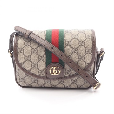 GUCCI Ophidia GG Supreme Sherry Crossbody Shoulder Bag Canvas leather Brown