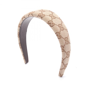 GUCCI GG canvas Head band Hair accessory 789987KQW009700 Beige Brown NEW Women