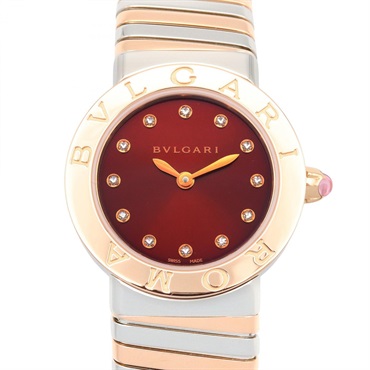 BVLGARI Bvlgari Tubogas Diamond Wrist Watch BBLP262TSG Quartz 18KPG Gold SS Used
