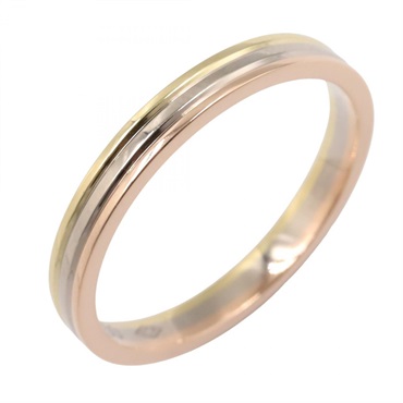 CARTIER Vendome Ring 18KYG 18KPG 18KWG Three gold used US size 5.5 #51 women