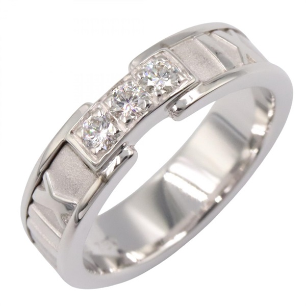 TIFFANY＆CO Atlas Diamond Ring 18KWG White Gold Used women US size 6