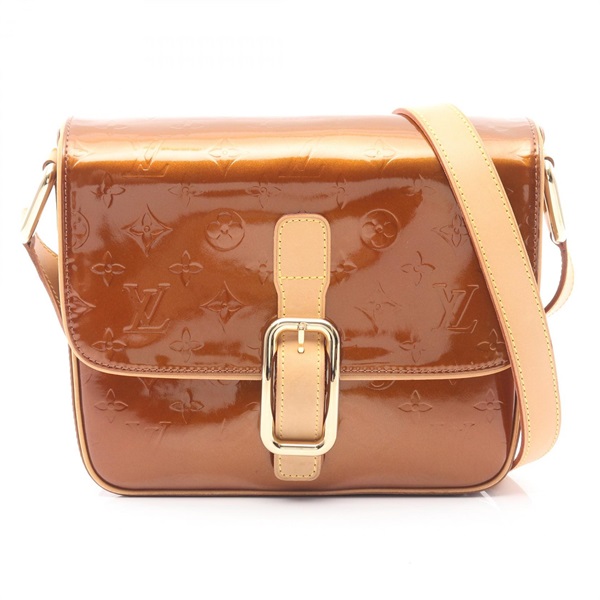 LOUIS VUITTON Christie GM Shoulder crossbody Bag M91107 Vernis Bronze Used LV