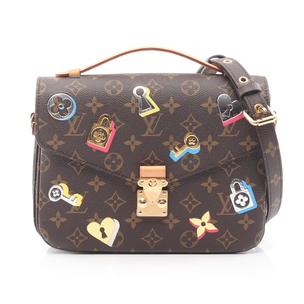 LOUIS VUITTON Pochette Metis MM crossbody Handbag M44366 Monogram Love Lock LV