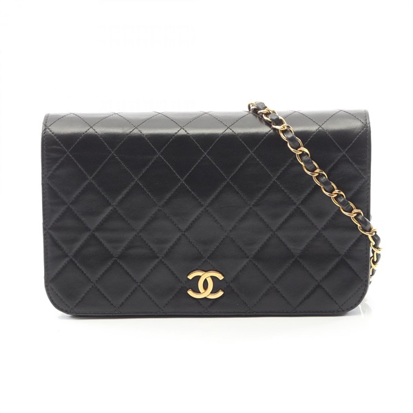CHANEL Matelasse full flap chain Shoulder Bag A03568 Lambskin Black Used GHW