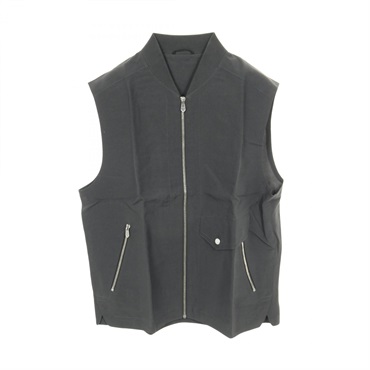 HERMES Vest Fiber papier viscose Gray Used mens size 50
