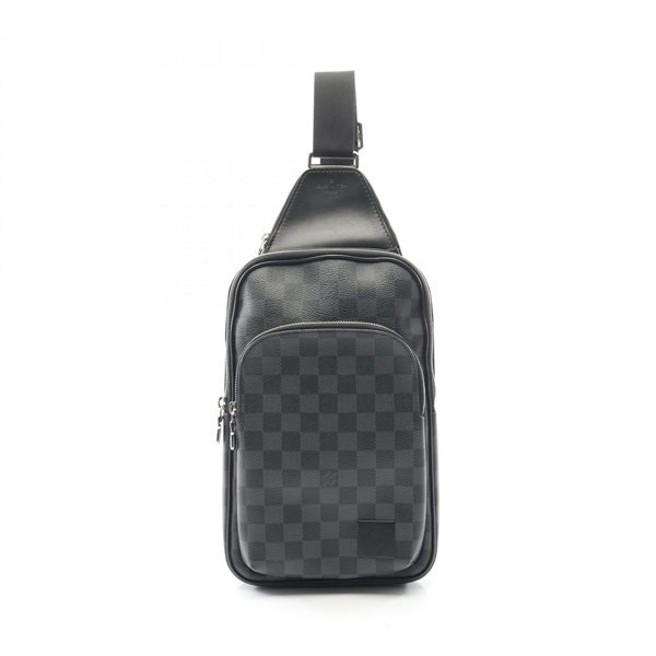 LOUIS VUITTON Avenue sling Waist bag N45302 Damier graphite canvas Black Used LV