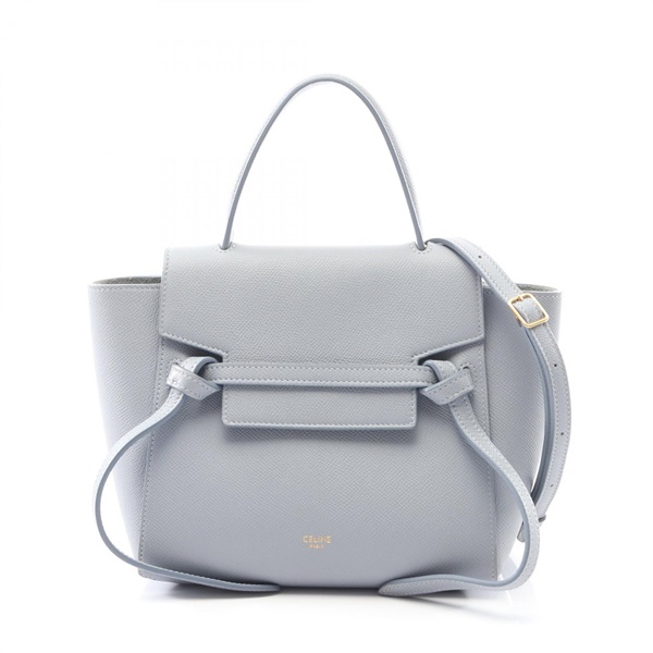 CELINE BELT BAG NANO Shoulder Crossbody Handbag 189003 leather Blue Used Women