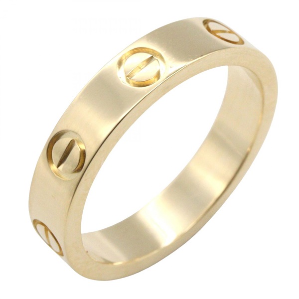 CARTIER Mini Love Ring 18KYG Yellow Gold Used Women US Size 6