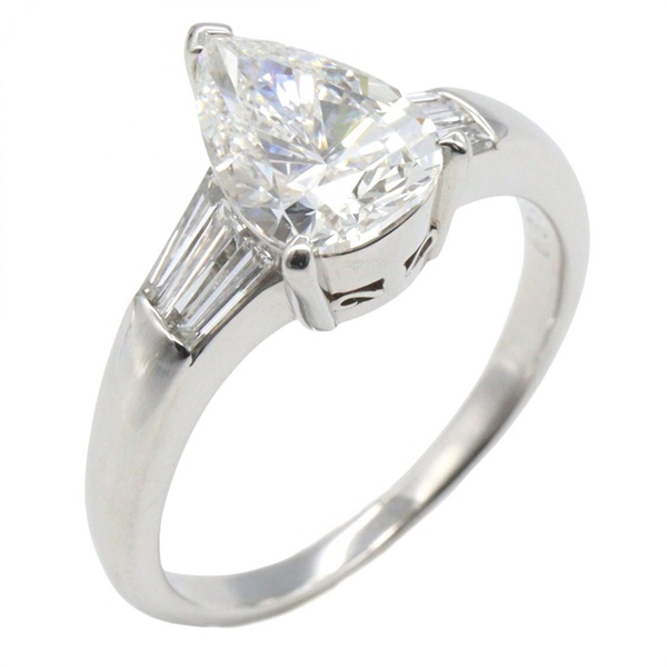 JEWELRY Diamond Ring Pt900 Platinum Used women US size 6