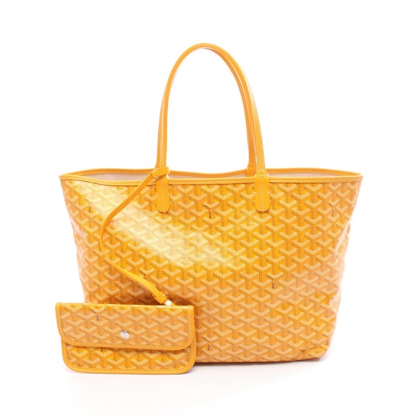 GOYARD Saint Louis PM Tote Bag canvas leather Yellow Multicolor Used Women