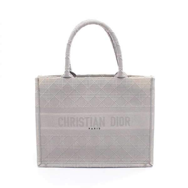 Christian Dior BOOK TOTE Medium Handbag canvas Gray Used Women CD