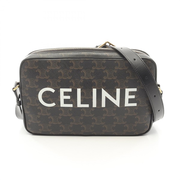 CELINE Triomphe Medium Messenger Shoulder Bag 194502CIM.38OG canvas leather