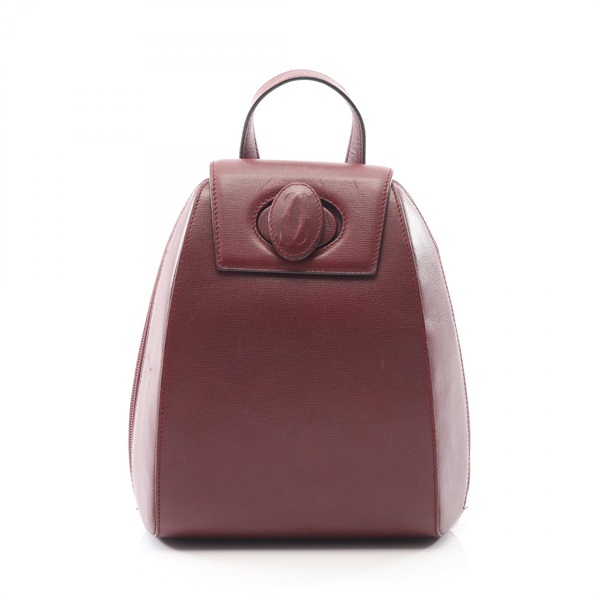 CARTIER Must Line Rucksack Backpack leather Bordeaux Used Women