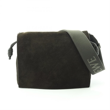 LOEWE Flamenco Satchel Shoulder crossbody Bag B411FSAX02 Suede leather Khaki