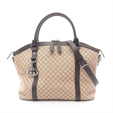 GUCCI Diamante Interlocking G Charm Tote Shoudler Crossbody Handbag 341503 Used