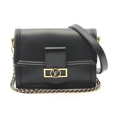 LOUIS VUITTON Dauphine NV MM Shoulder Bag M56141 Epi leather Black Used Women LV
