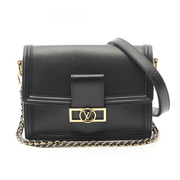 LOUIS VUITTON Dauphine NV MM Shoulder Bag M56141 Epi leather Black Used Women LV