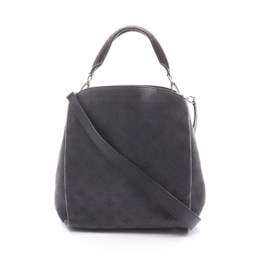 LOUIS VUITTON Babylon PM Shoulder Handbag M50031 Mahina leather Black Used Women