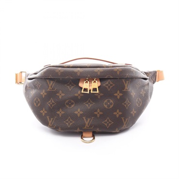 LOUIS VUITTON Bum bag crossbody M43644 Monogram canvas leather Brown Used unisex
