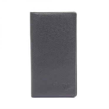 LOUIS VUITTON Cartes Crdit Bifold purse wallet M30392 Taiga leather Black Used