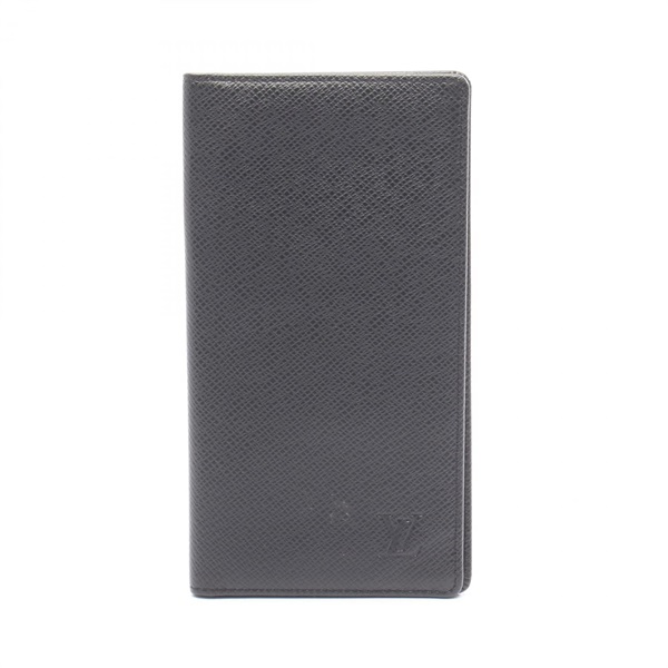 LOUIS VUITTON Cartes Crdit Bifold purse wallet M30392 Taiga leather Black Used