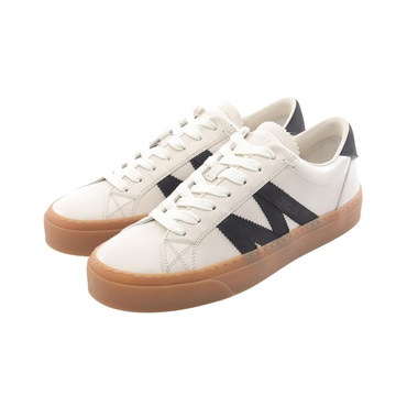 MONCLER MONACO 2 sneakers 4M00180M6071P0944 leather Beige Black #44 NEW mens