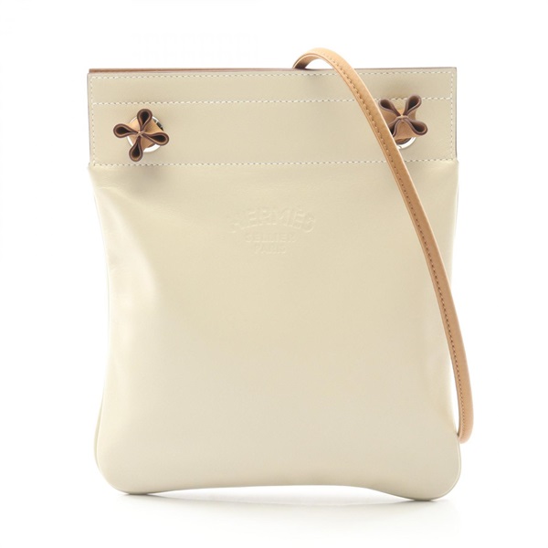 HERMES Sac Aline Bicolor MINI Shoulder crossbody Bag U 082305CK Agneau milo SHW