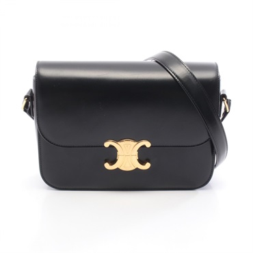 CELINE Classic Triomphe Medium Shoulder Crossbody Bag 187363BF4 leather Used