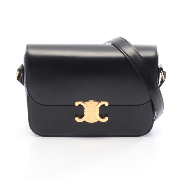 CELINE Classic Triomphe Medium Shoulder Crossbody Bag 187363BF4 leather Used