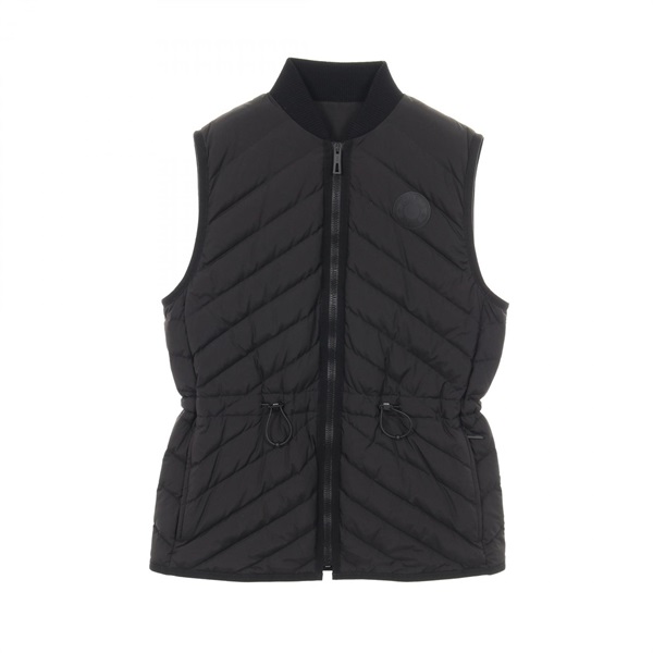 HERMES Sellier logo quilting Down vest jacket #36 4H0169DR polyester Black Used