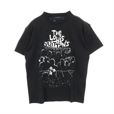 LOUIS VUITTON LV Concert Print T-shirt cotton Black White #S Used mens