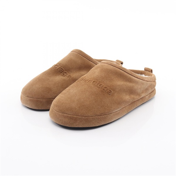 BALENCIAGA Alaska Slipper Room shoes #37 Suede Brown Used Women