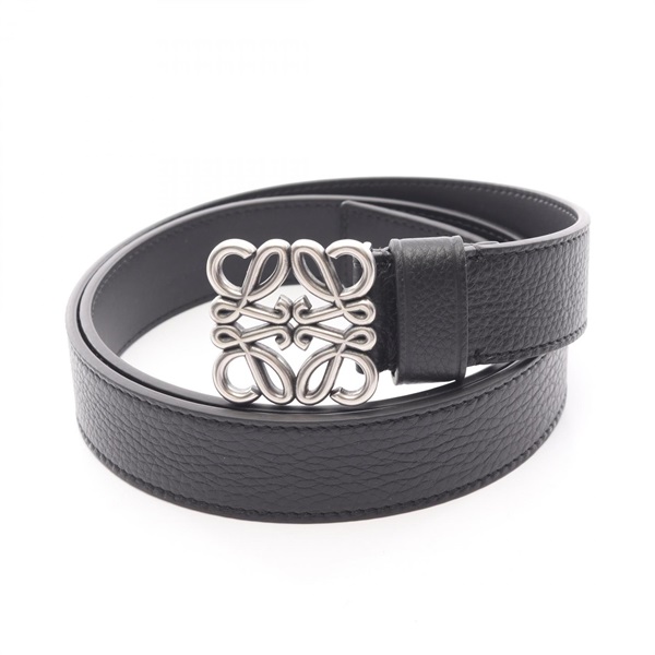 LOEWE Chunky Anagram Belt E619237X15183995 leather Black #95/38 NEW mens SHW