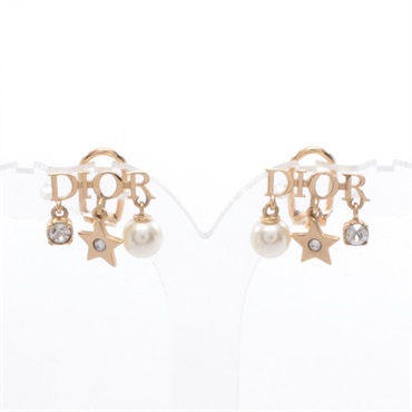 Dior Dio(r)evolution clip Earring Gold Plated Artificial pearl White Used Women